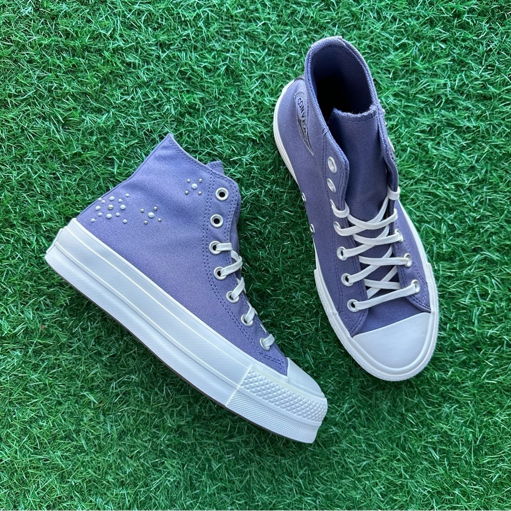 🎁Converse Chuck Taylor All Star Ctas Lift Hi Lavender Ash - Picture 11 of 12